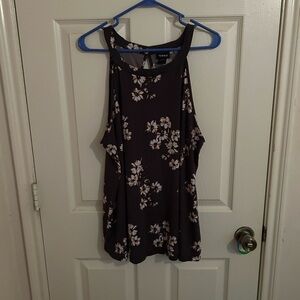 Torrid Red and Purple Tank Top Floral Print
